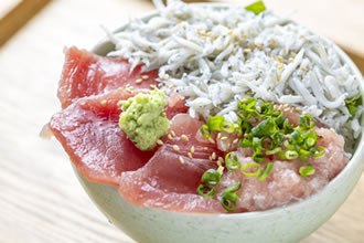 まぐろと釜揚げしらす丼