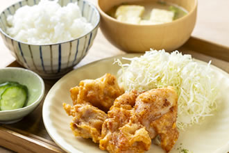 塩唐揚げ定食