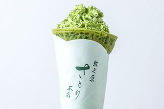お濃茶クレープ クリーム小盛り